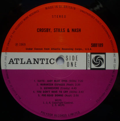Crosby, Stills & Nash : Crosby, Stills & Nash (LP, Album, Gat)