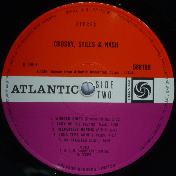 Crosby, Stills & Nash : Crosby, Stills & Nash (LP, Album, Gat)