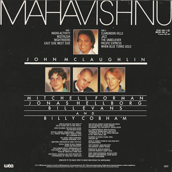 Mahavishnu Orchestra : Mahavishnu (LP, Album)