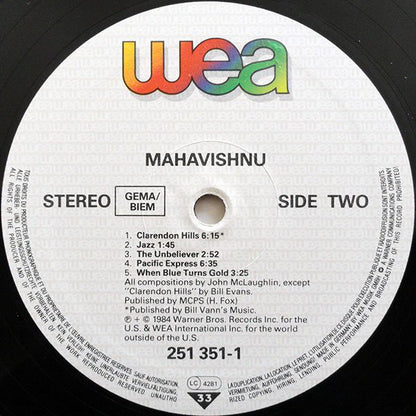 Mahavishnu Orchestra : Mahavishnu (LP, Album)