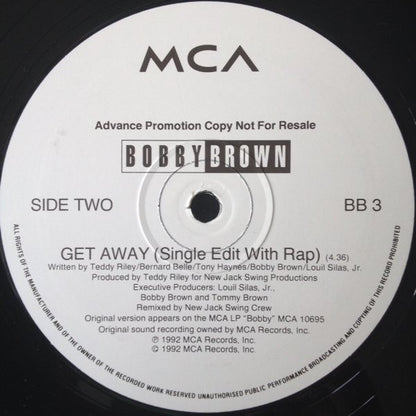 Bobby Brown : Get Away (12", Promo)