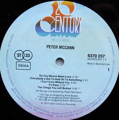 Peter McCann : Peter McCann (LP, Album)