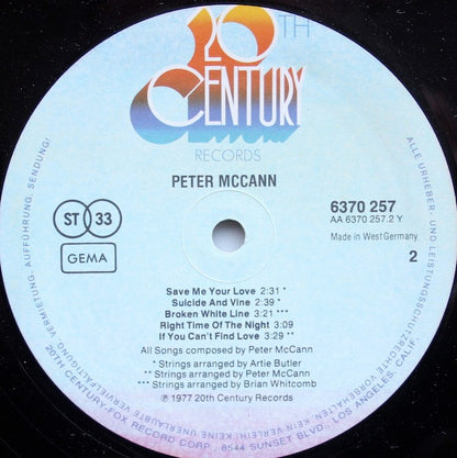 Peter McCann : Peter McCann (LP, Album)