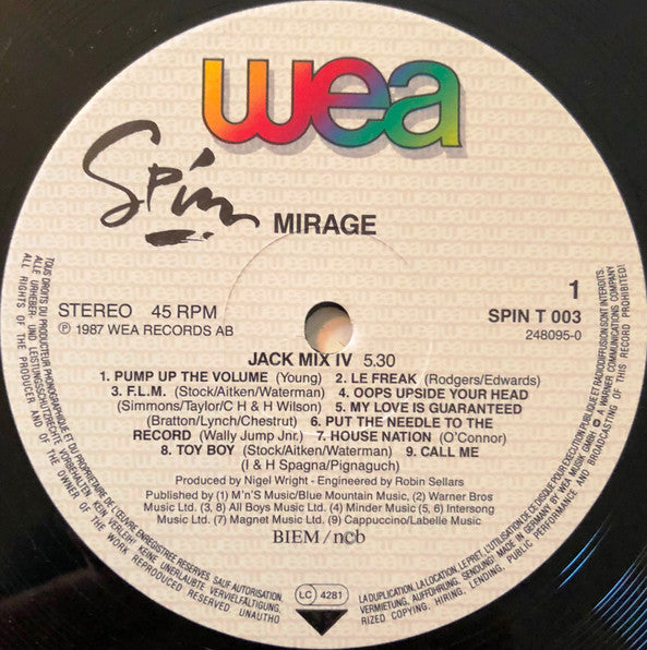 Mirage (12) : Jack Mix IV (12", P/Mixed)