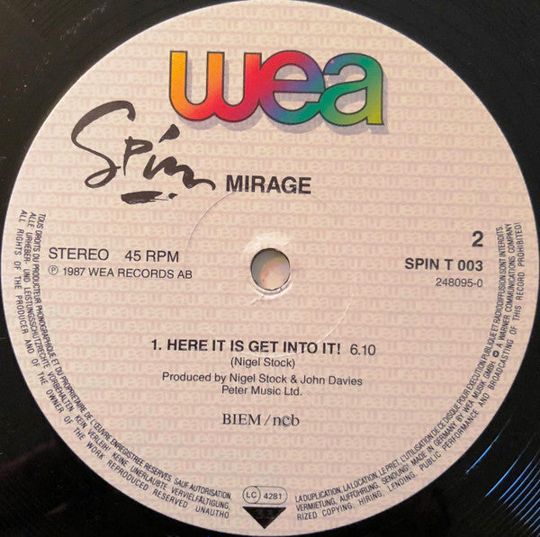 Mirage (12) : Jack Mix IV (12", P/Mixed)