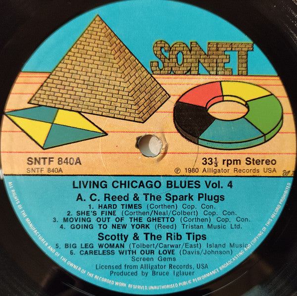 A.C. Reed And His Spark Plugs / Scotty & The Rib-Tips / Lovie Lee With Carey Bell : Living Chicago Blues - Volume 4 (LP)