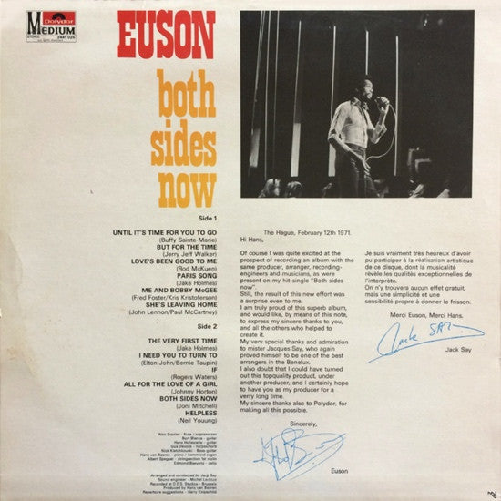 Euson : Both Sides Now (LP, Album, RE)