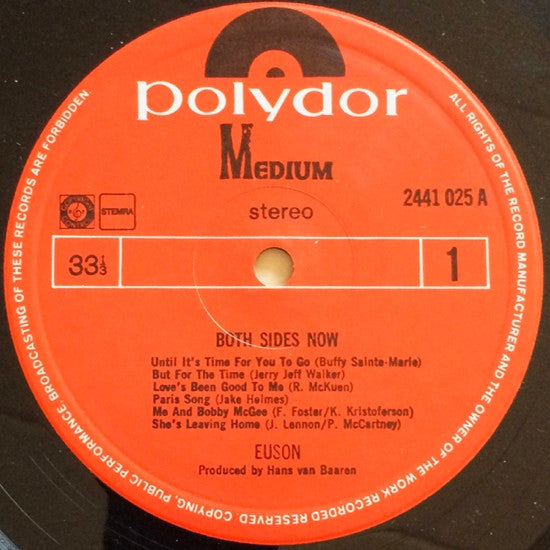 Euson : Both Sides Now (LP, Album, RE)