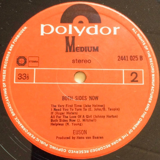 Euson : Both Sides Now (LP, Album, RE)