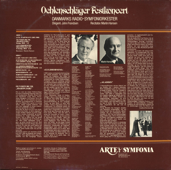 Danmarks Radios Symfoniorkester, John Frandsen, Martin Hansen (9) : Oehlenschläger Festkoncert (LP)