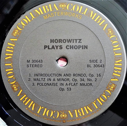 Vladimir Horowitz Plays Frédéric Chopin : Horowitz Plays Chopin (LP, Album)