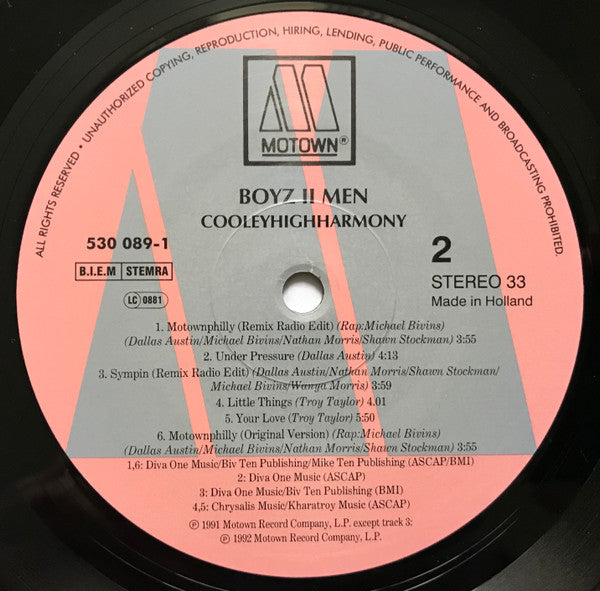 Boyz II Men : Cooleyhighharmony (LP, Album)