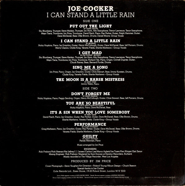 Joe Cocker : I Can Stand A Little Rain (LP, Album)