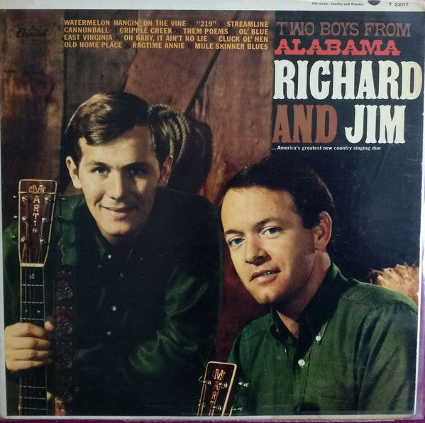 Richard Lockmiller And Jim Connor (2) : Two Boys From Alabama (LP, Album, Mono)