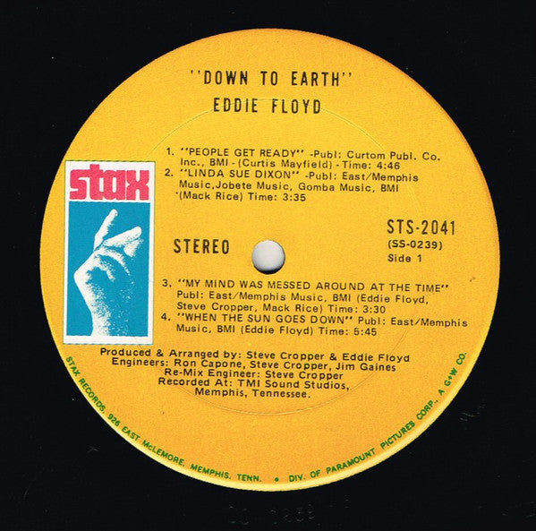 Eddie Floyd : Down To Earth (LP, Album, Ter)