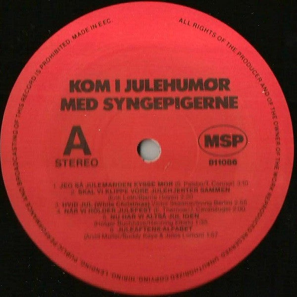 Ulla Larsen & Tove Pedersen : Kom I Julehumør Med Syngepigerne (LP, Album)