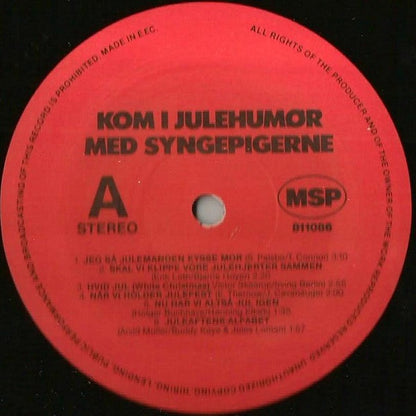 Ulla Larsen & Tove Pedersen : Kom I Julehumør Med Syngepigerne (LP, Album)