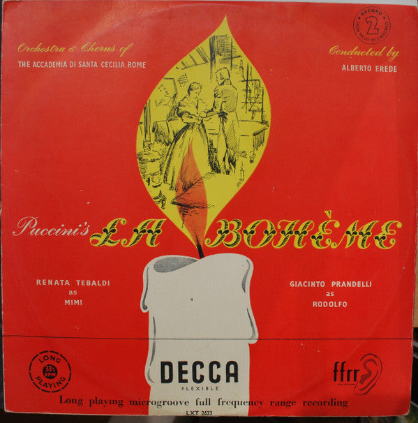 Giacomo Puccini - Renata Tebaldi, Giacinto Prandelli : La Bohème (2xLP, Album, Mono)