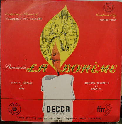 Giacomo Puccini - Renata Tebaldi, Giacinto Prandelli : La Bohème (2xLP, Album, Mono)