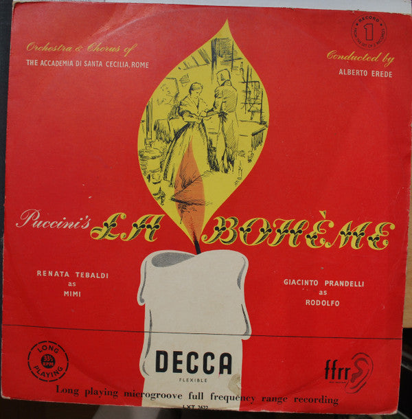 Giacomo Puccini - Renata Tebaldi, Giacinto Prandelli : La Bohème (2xLP, Album, Mono)