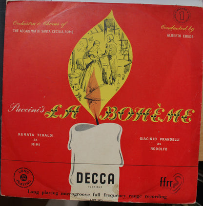 Giacomo Puccini - Renata Tebaldi, Giacinto Prandelli : La Bohème (2xLP, Album, Mono)