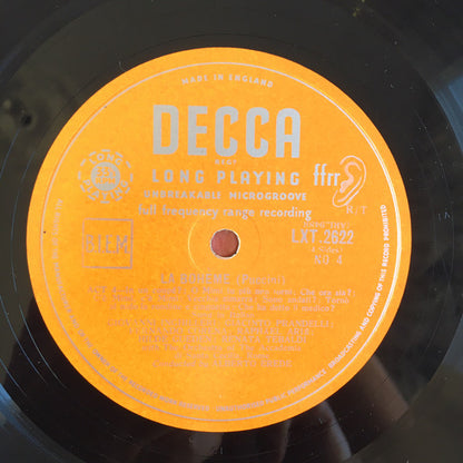 Giacomo Puccini - Renata Tebaldi, Giacinto Prandelli : La Bohème (2xLP, Album, Mono)