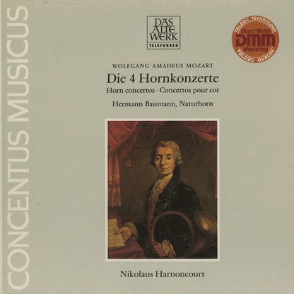 Wolfgang Amadeus Mozart, Concentus Musicus Wien, Hermann Baumann : Die 4 Hornkonzerte (LP, RM)