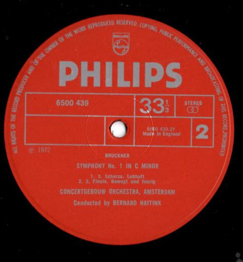 Anton Bruckner - Concertgebouworkest - Bernard Haitink : Symphony No. 1 (LP, Album)
