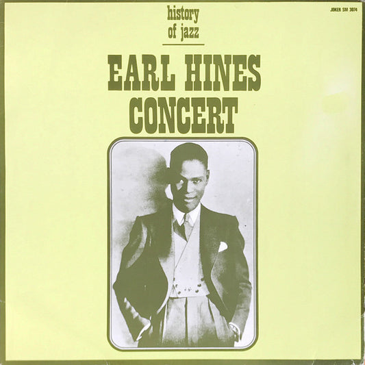 Earl Hines : Earl Hines Concert (LP, Album)