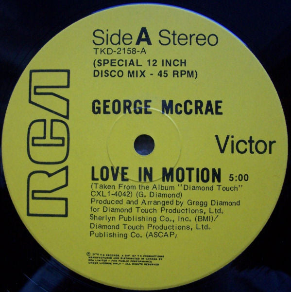 George McCrae : Love In Motion (12")