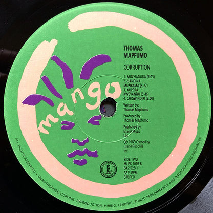 Thomas Mapfumo And The Blacks Unlimited : Corruption (LP, Album)