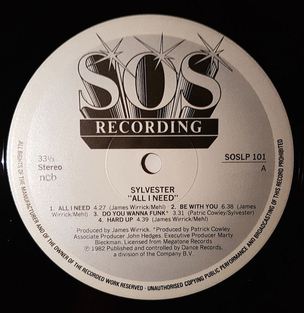 Sylvester : All I Need (LP, Album)