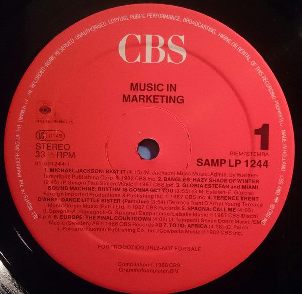 Various : Music In Marketing (2xLP, Comp, Promo)