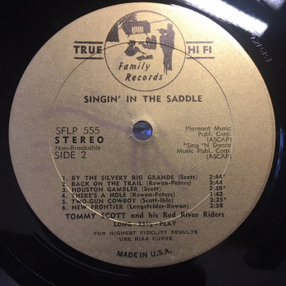 Tommy Scott's Hollywood Hillbillies : Singin' In The Saddle (LP, Album)