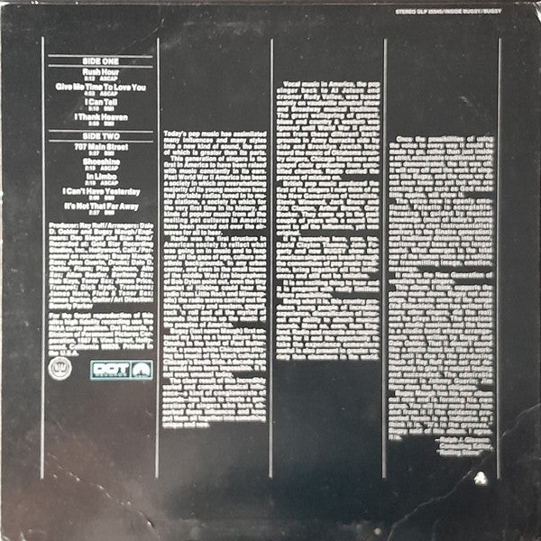 Bugsy Maugh : Inside Bugsy (LP, Album, Ind)