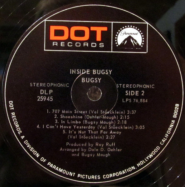 Bugsy Maugh : Inside Bugsy (LP, Album, Ind)
