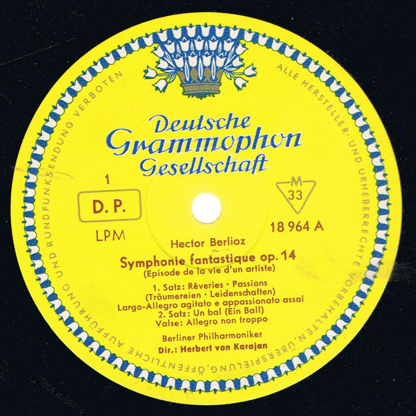 Hector Berlioz · Berliner Philharmoniker · Herbert von Karajan : Symphonie Fantastique (LP)