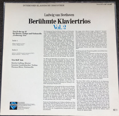 Ludwig van Beethoven, Trio Bell'Arte : Berühmte Klaviertrios Vol. 2 (LP)