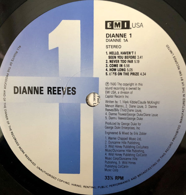 Dianne Reeves : Never Too Far (LP, Album)