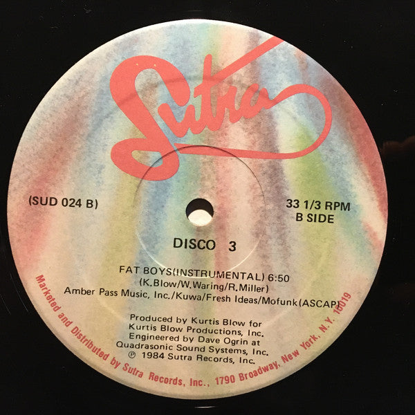 Disco 3 : Fat Boys (12", Single)