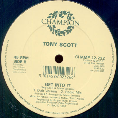 Tony Scott : Get Into It (12")