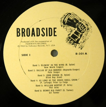 Various : Broadside Ballads Vol. 1 (LP, Album, Comp, Mono)