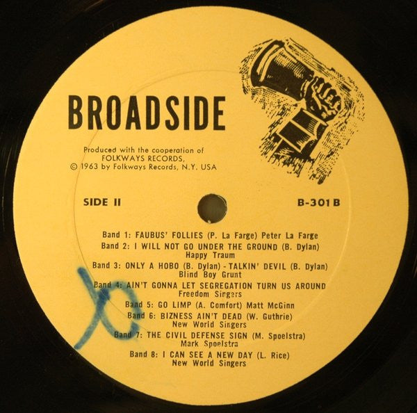 Various : Broadside Ballads Vol. 1 (LP, Album, Comp, Mono)