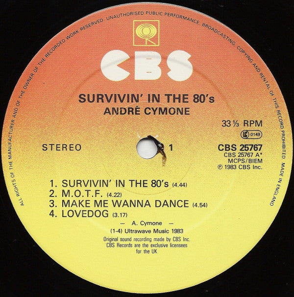 André Cymone : Survivin' In The 80's (LP, Album)