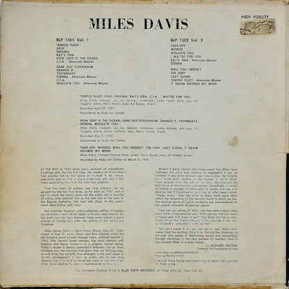 Miles Davis : Volume 1 (LP, Comp, Mono, RE, 47 )