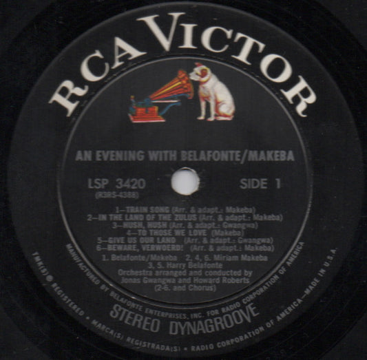 Harry Belafonte / Miriam Makeba : An Evening With Belafonte/Makeba (LP, Album, San)