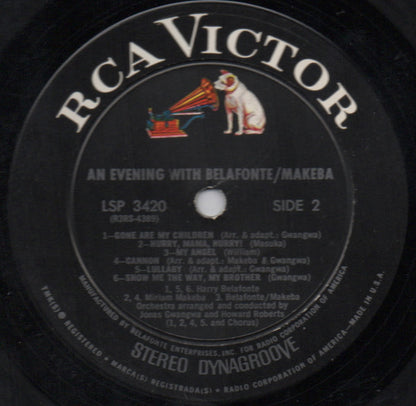 Harry Belafonte / Miriam Makeba : An Evening With Belafonte/Makeba (LP, Album, San)