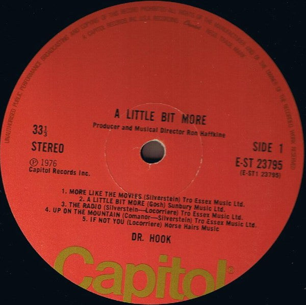 Dr. Hook : A Little Bit More (LP, Album)