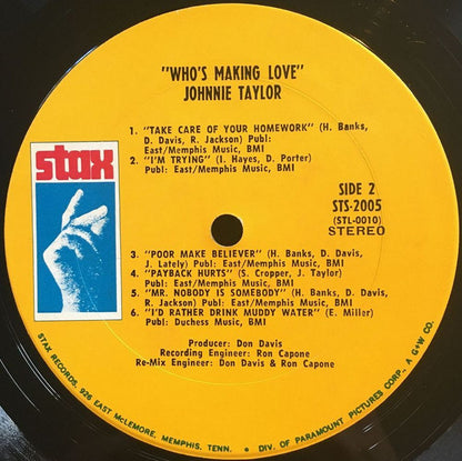 Johnnie Taylor : Who's Making Love (LP, Album, Pit)