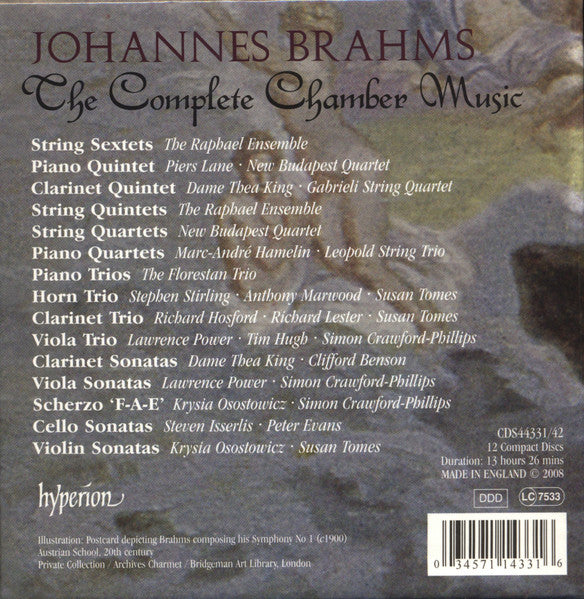 Johannes Brahms : The Complete Chamber Music (12xCD, Comp + Box)
